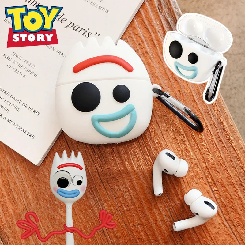 Disney Toy Story 3D Forky Case for Airpods Pro Case Airpods Pro 2 1 Soft Silicone Wireless Bluetooth Earphone Protective Cover