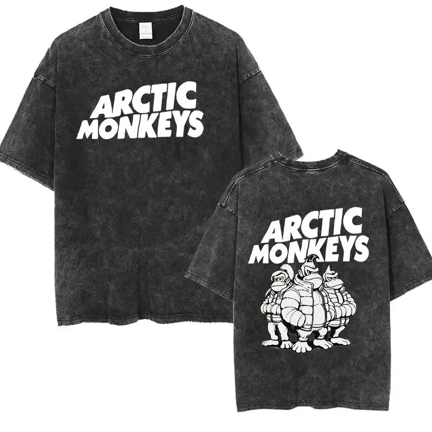 

Музыкальный альбом Rock Arctic Monkeys, винтажная футболка с короткими рукавами и круглым вырезом в стиле Y2k, мужская одежда, новинка, топы и футболки, мужская одежда 61349