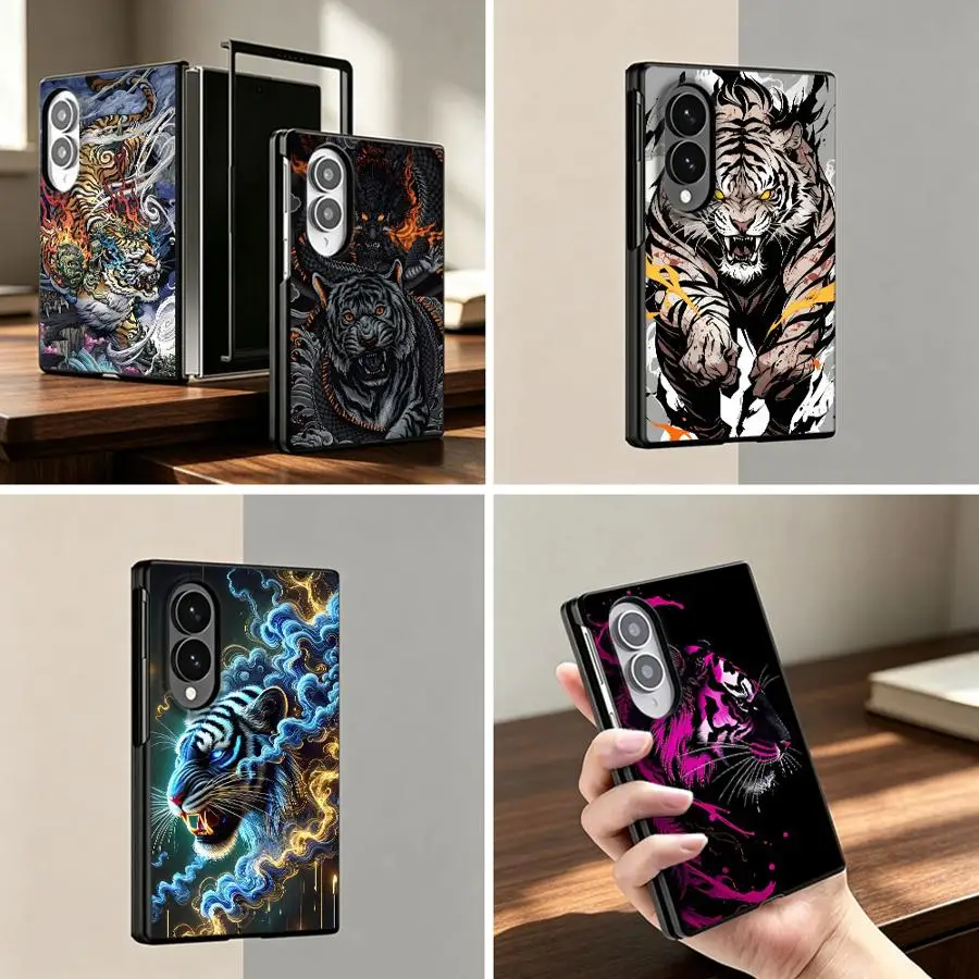 Phone Capa Case for Samsung Galaxy ZFold8 ZFold Wide Z Fold 8 Z Fold8 Wide Dragon Tiger Dark