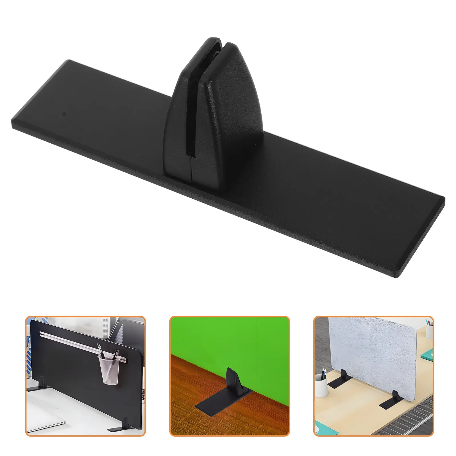 Non-Drilling Aluminum Alloy Desktop Partition Clamp for Office Desk Divider Privacy Screen Adjustable Height Angle Movable Desk