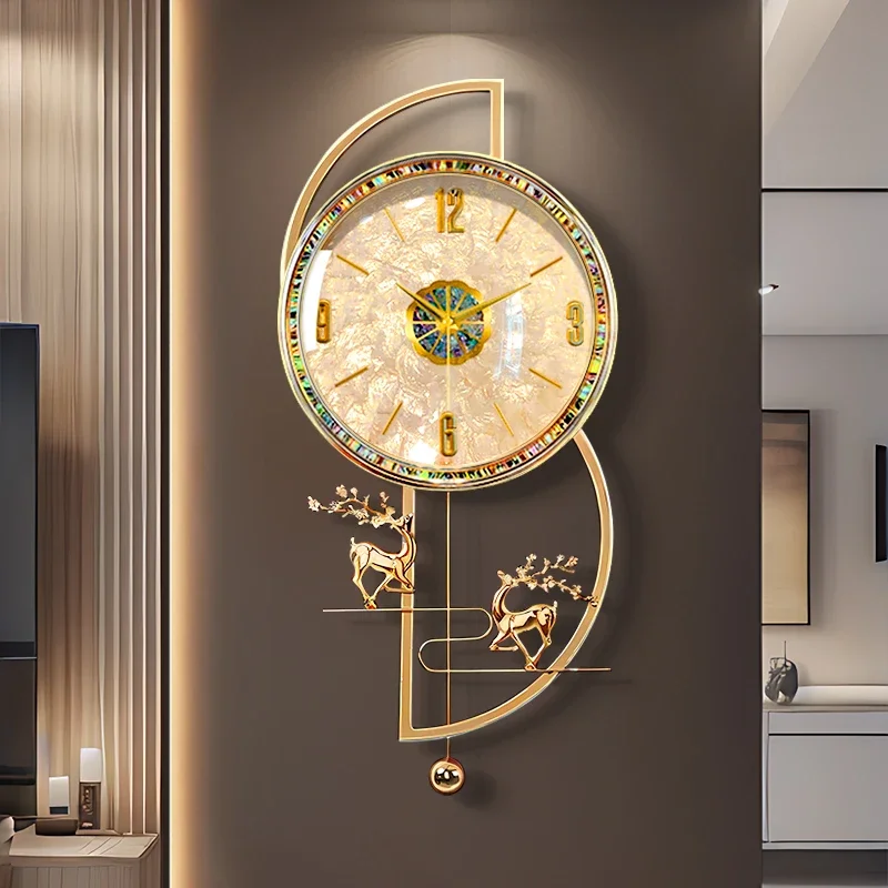 Large Luxury Wall Clocks Living Room Digital Restaurant Nordic Wall Watch Creative Silent Relogio De Parede Home Decoration