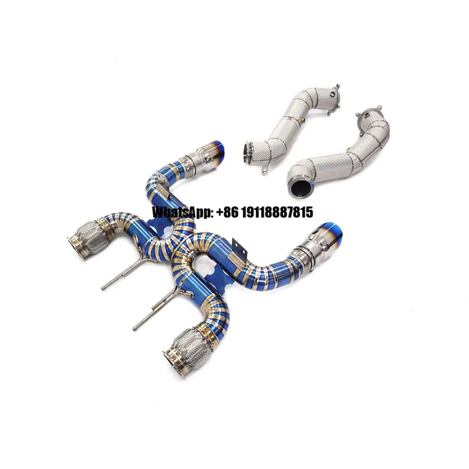 Full Set for Mclaren 720S Catback Downpipe Exhaust Titanium Pipe System Without Valves Stock Hot Sell Auto Performance Parts