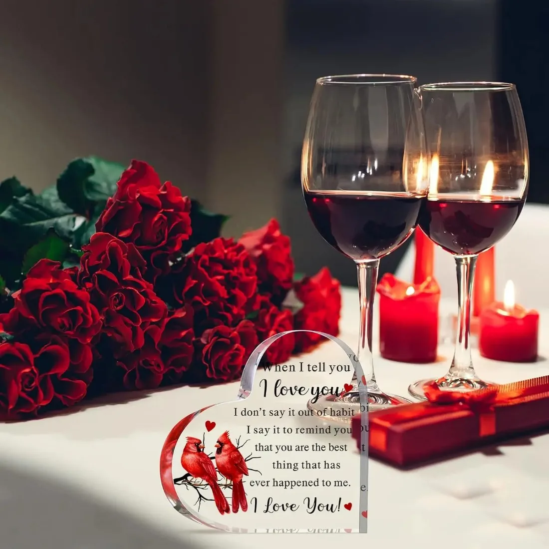 1pc,To My Love Acrylic Gift for Her Romantic Boyfriend Gifts Girlfriend Love Cute Gifts Ideas Anniversary Valentines Birthday