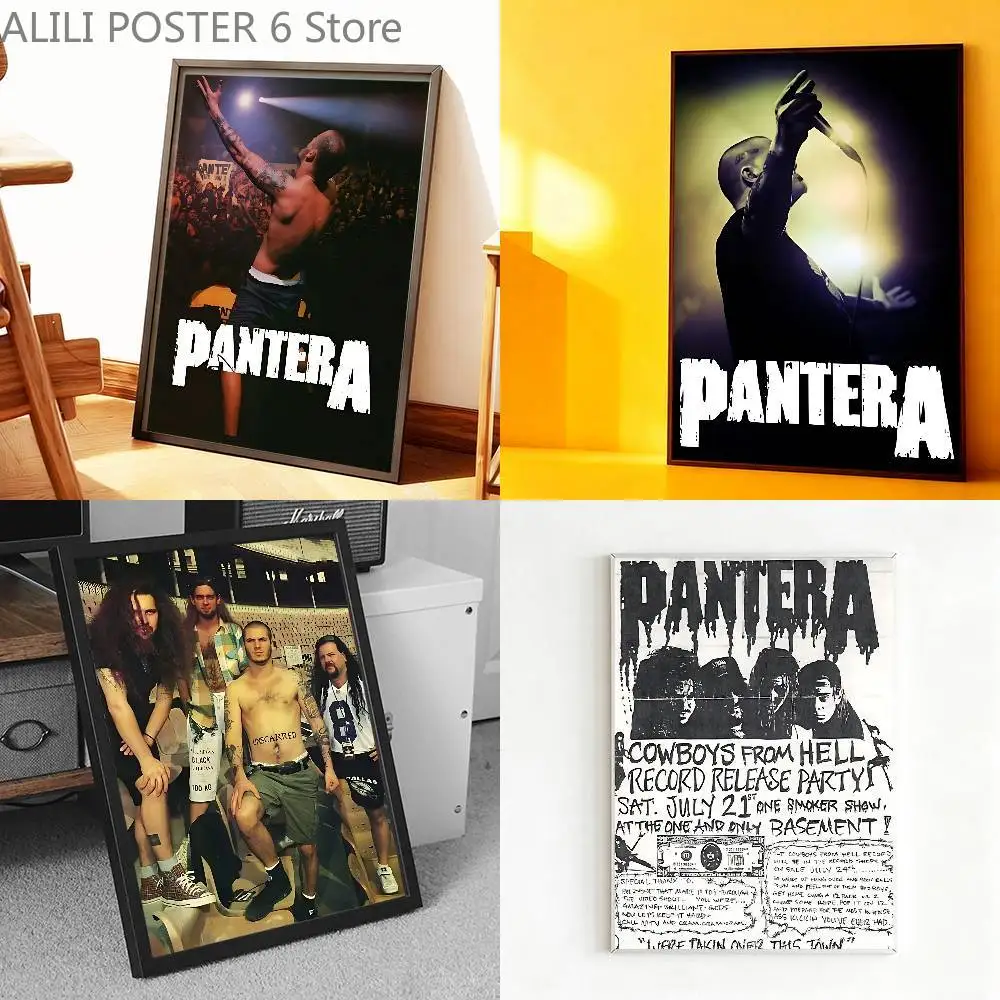 

P-PanteraS Classic Band Poster Prints Wall Art Painting Picture Gift Living Room Bar Restaurant Dec Sticker Large