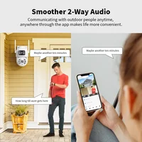 8MP 4K Wifi Surveillance Camera Dual Lens Wireless Security PTZ IP Camera Color Night Vision AI Human Tracking CCTV HD Camera 6
