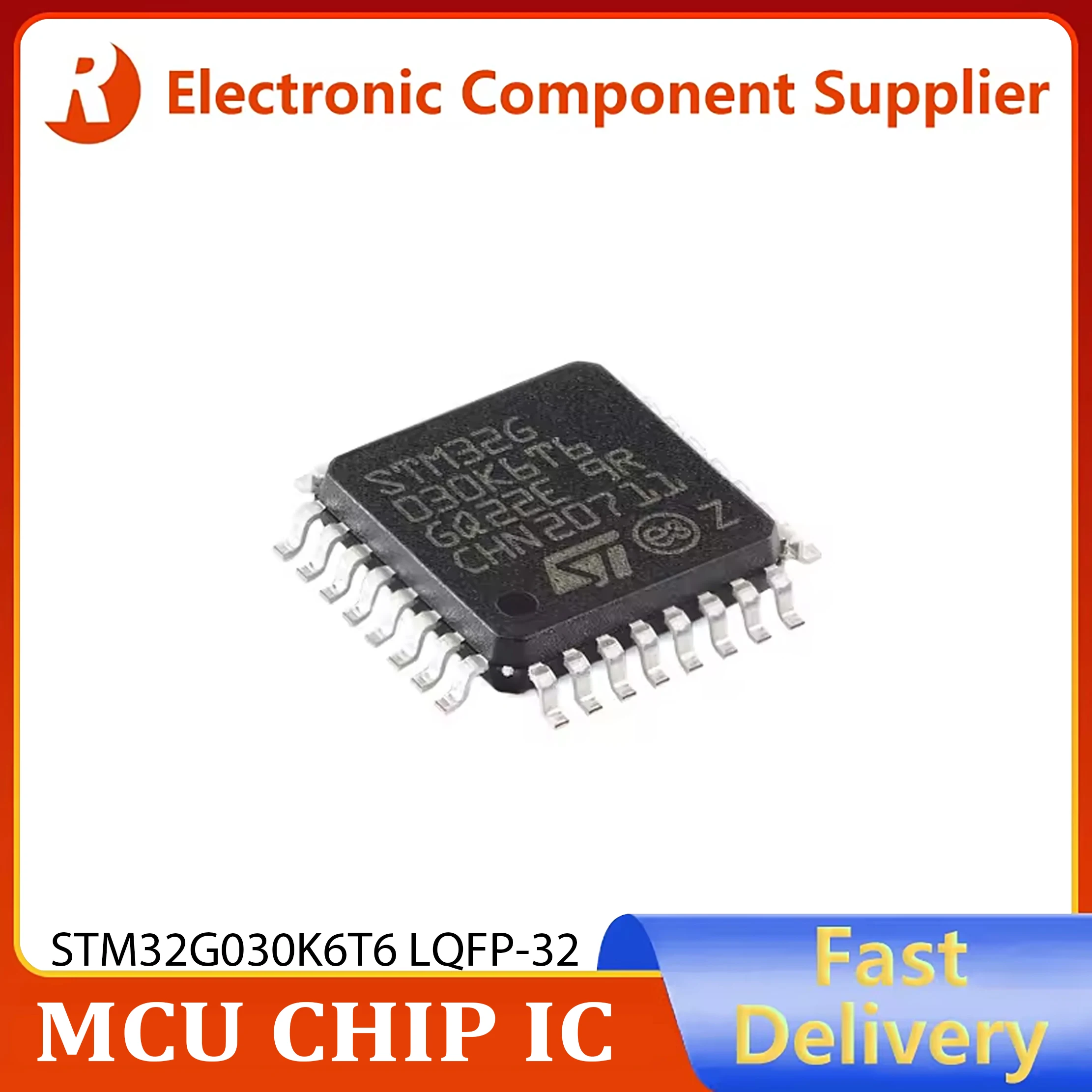 5PCS Genuine STM32G030K6T6 LQFP-32 ARM Cortex-M0+ 32-bit Microcontroller Unit (MCU) IN STOCK