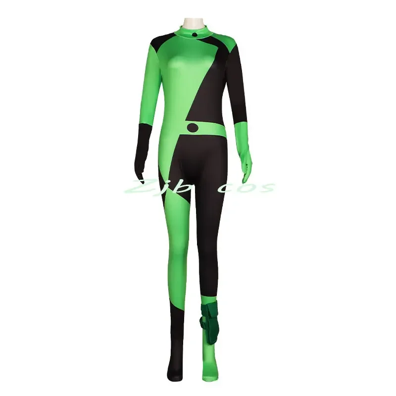 Shego cosplay needle anime bodysuit costume can jumpsuits Halloween role play costume outfits