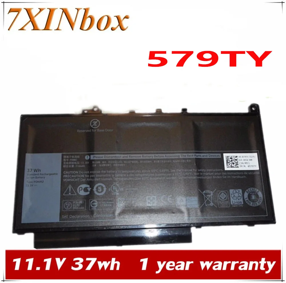 

7XINbox 11.1V 37wh Original Laptop Battery PDNM2 579TY 0F1KTM For Dell Latitude E7470 E7270 Series Notebook