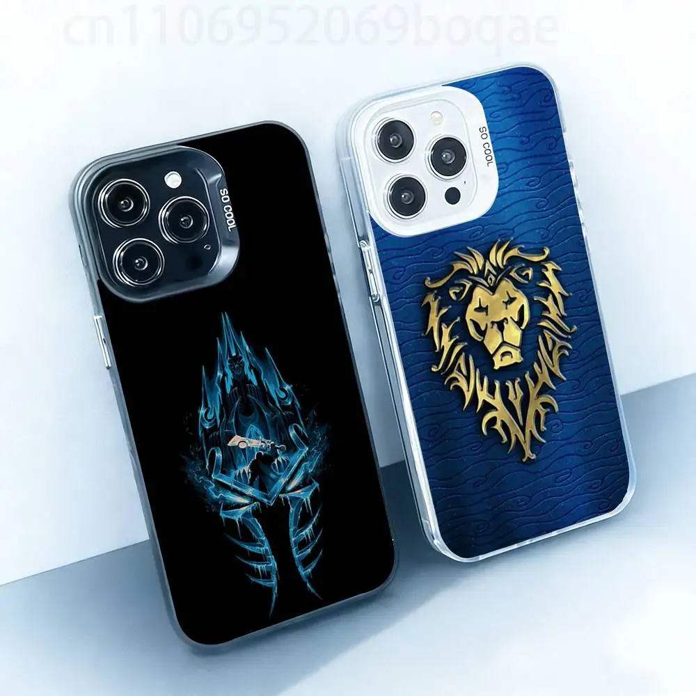 

W-World Of W-Warcraft White Shockproof Phone Case For iPhone 17,16,15,14,13,12,11,Pro,XS,Max,Plus,Mini,SE