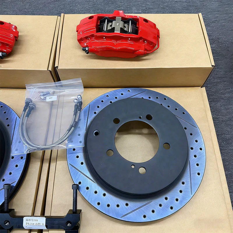 

F40 4Pot Brake Caliper Kit with 360mm 380mm Integrated Brake Discs for Upgrade Modification of LC200 LC150 Land Cruiser Tundra