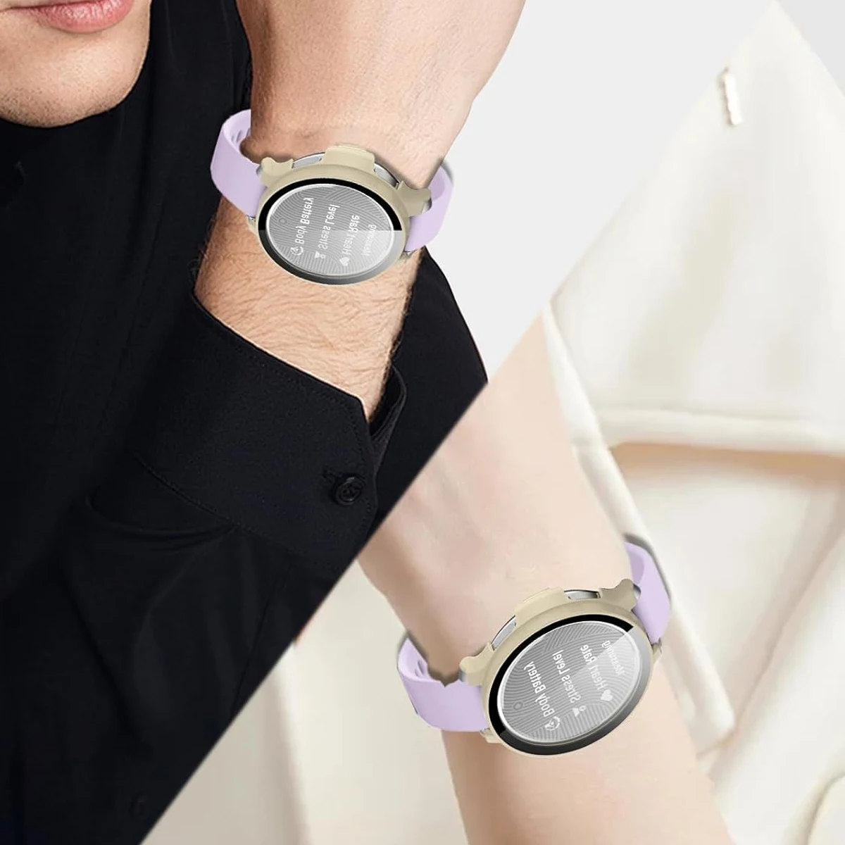 Tempered Glass Case For Garmin Approach S50 Watch Full Coverage Bumper Protective Shell For Garmin Approach S50 Screen Protector