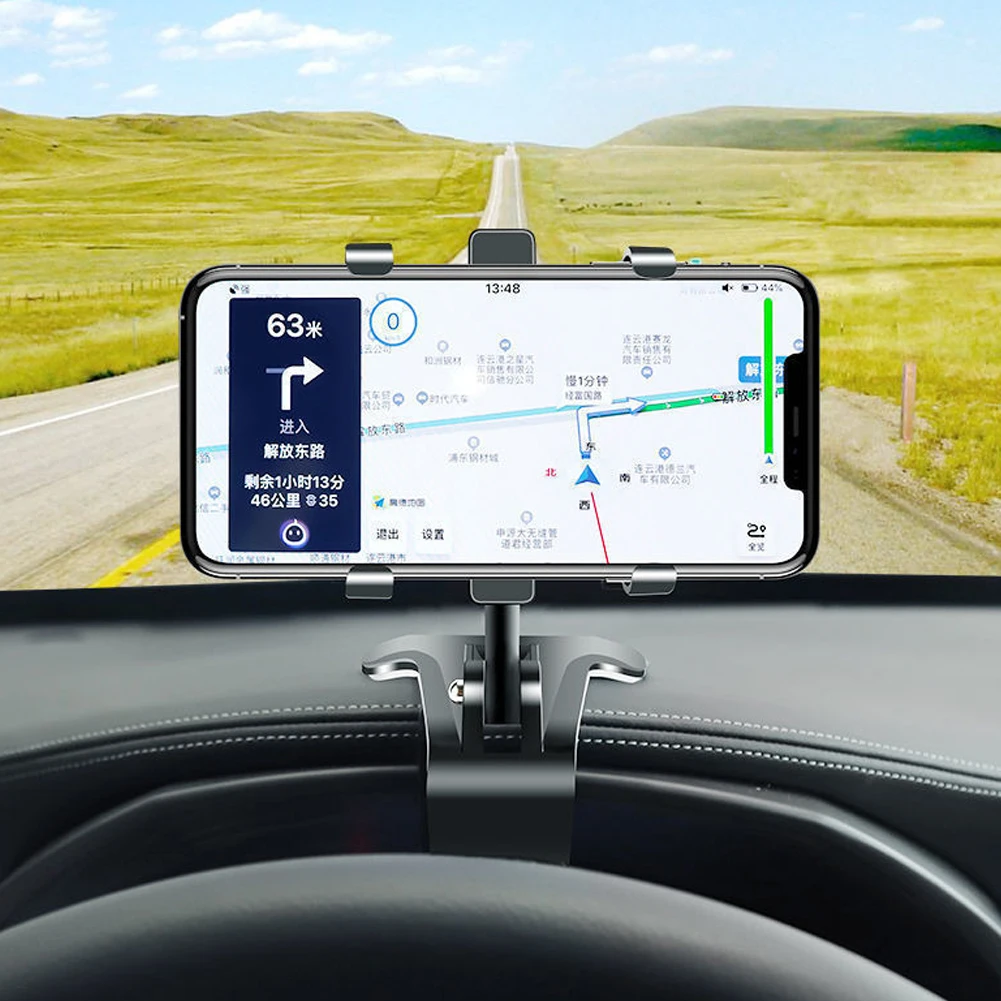 

Car Phone Holder Rotatable Dashboard/Rearview Mirror/Sun Visor Mount Portable Car Holder for iPhone Samsung Xiaomi Redmi Huawei