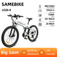 SAMEBIKE Electric Bicycle 900W Motor 48V14Ah Lithium Battery Folding Electric Bike Hydraulic Brake 26 Inch Tire Off-road E-bike