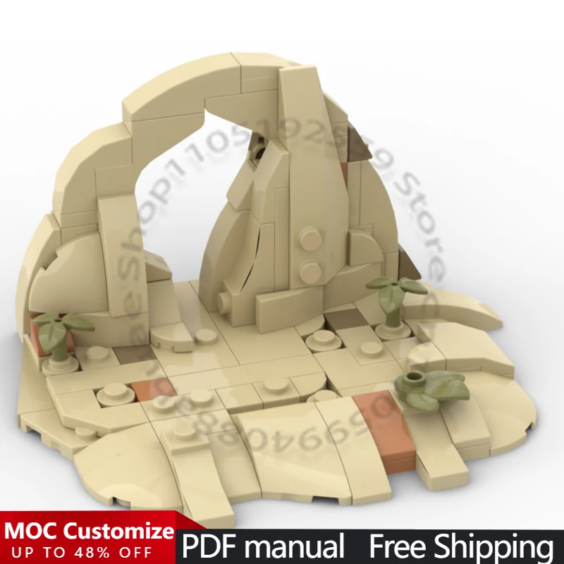 

131 PCS Minifigure Scale Web-Slinging Hero & Desert Planet Display Stand MOC Customize Modular Building DIY Festival Toy Gift