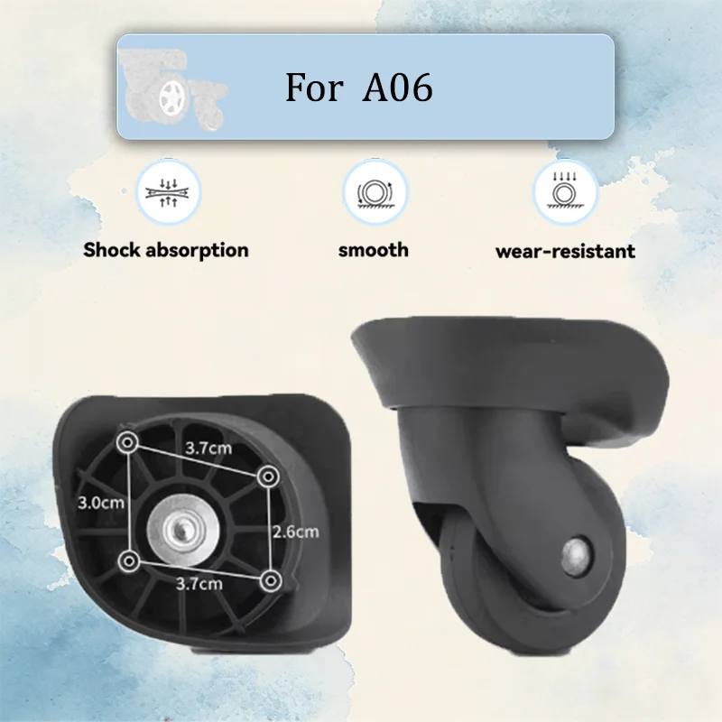 

For A06 Quiet Luggage Wheels Replacement 360° Rotation TPU Heavy Duty Suitcase Repair Accessories Universal Fit