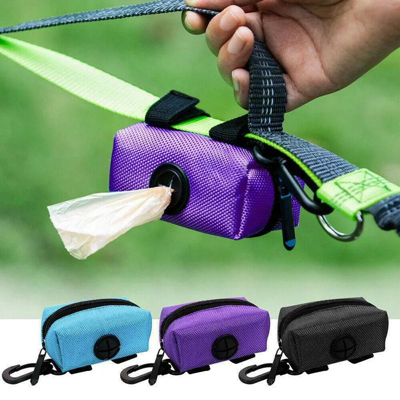 Protable Dog Poop Biodegradable Bag Dispenser Pouch Garbage Bags Organizer Pet Puppy Cat Pick Up Poop Bag Holder for Travel