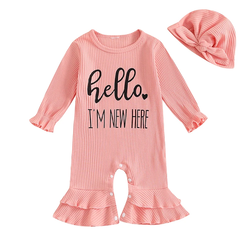 

Newborn Baby Girl Clothes Infant Jumpsuit Long Sleeve Romper Fall Winter Going Home Outfit