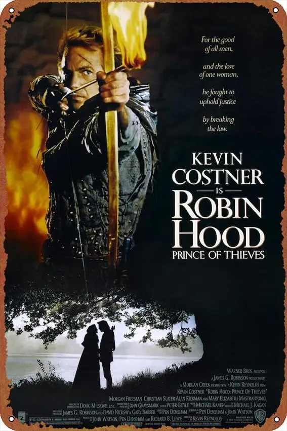 Robin Hood: of Thieves Posters Retro Metal tin Sign Halloween Tin Sign,Cave,Bar,Club, Home Wall Art Metal Tin Sign