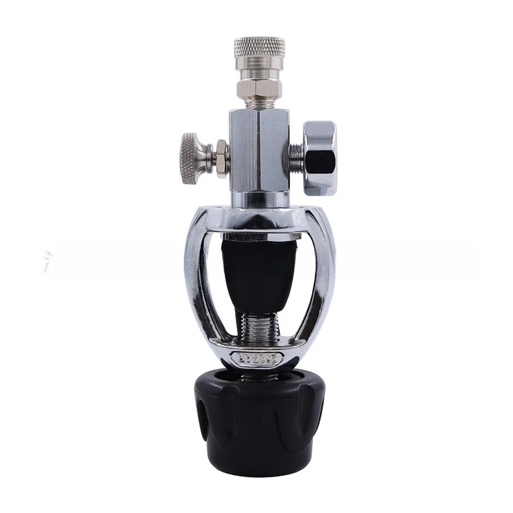 G5/8 Female Test Valve with Direct-Mount Pressure Gauge Compatible with DIN Oxygen Cylinders and Testing G5/8 Female