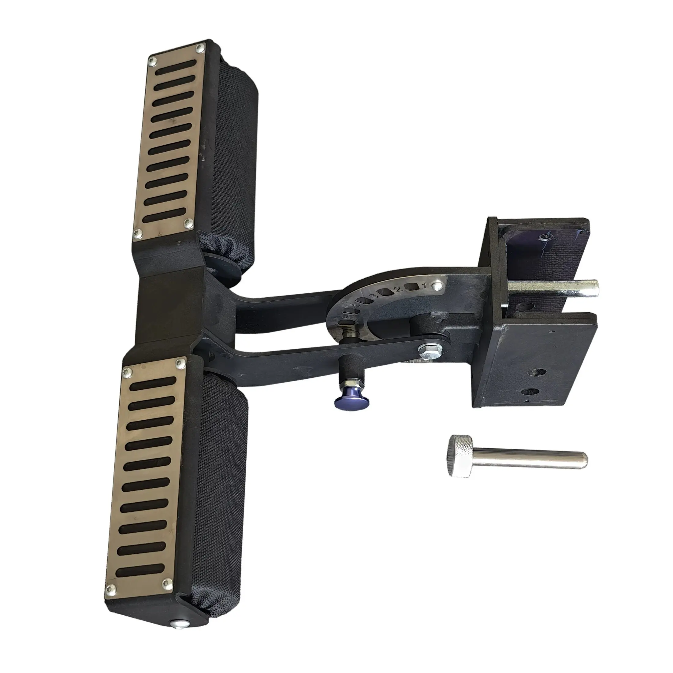 2 In 1 Leg Hold Down Footplate Attachment Fits 80mm Frame 18mm Hole Cable Crossover Functional Trainer