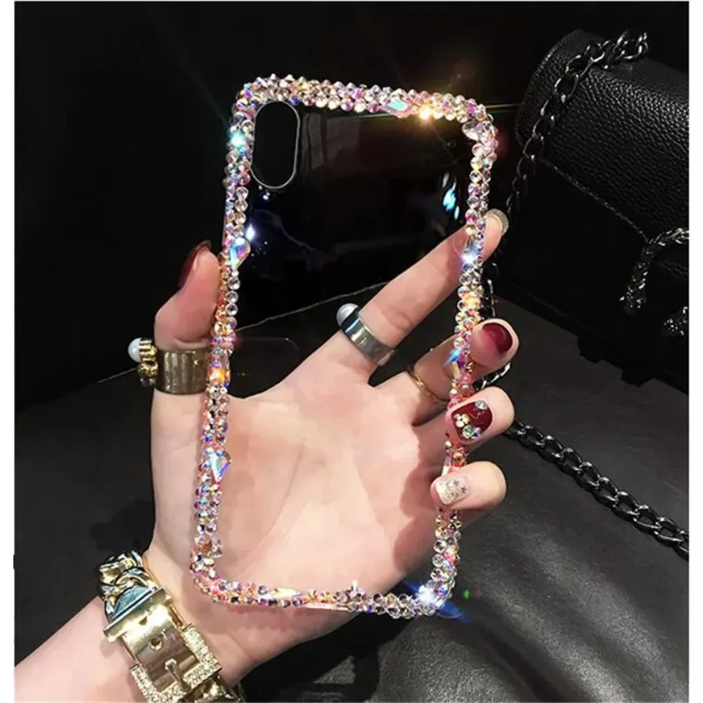 Phone case with crystal rhinestone and Diamond for Xiaomi Redmi 13, Note 12 pro plus, note 14, 10 Pro Max, luxury