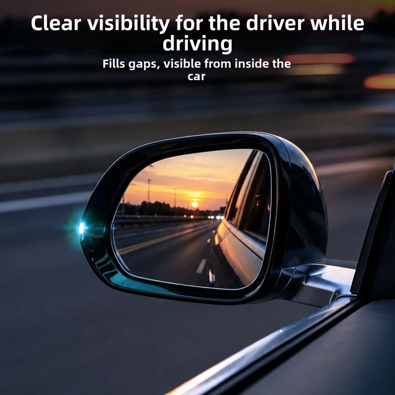 Automotive Rearview Mirror Turn Signal Small Blue Light Guide Block Intelligent Driving Indicator Light Appearance Decoration