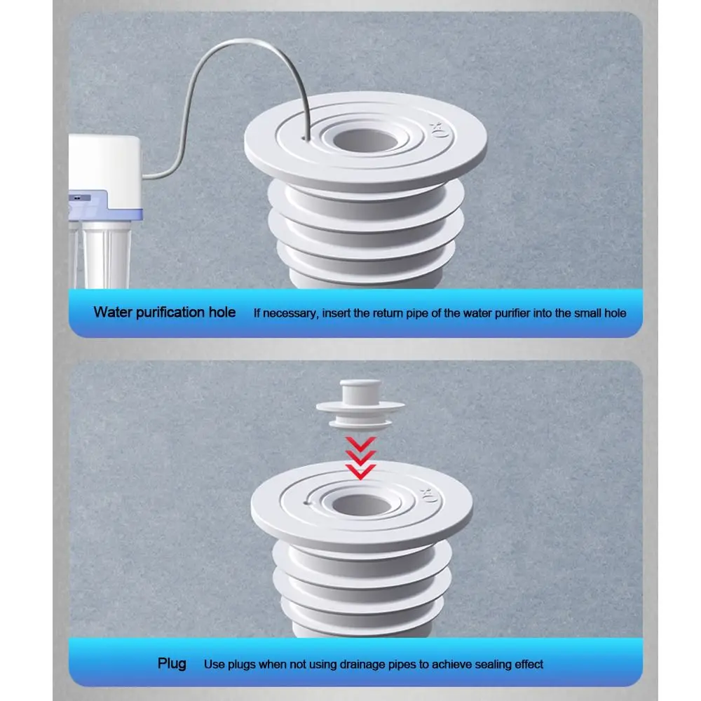 Kitchen Colander Stopper Anti odor Seal Sewer Floor Drain Water Pipe Plug Pipe Sealing Ring Drain Cover