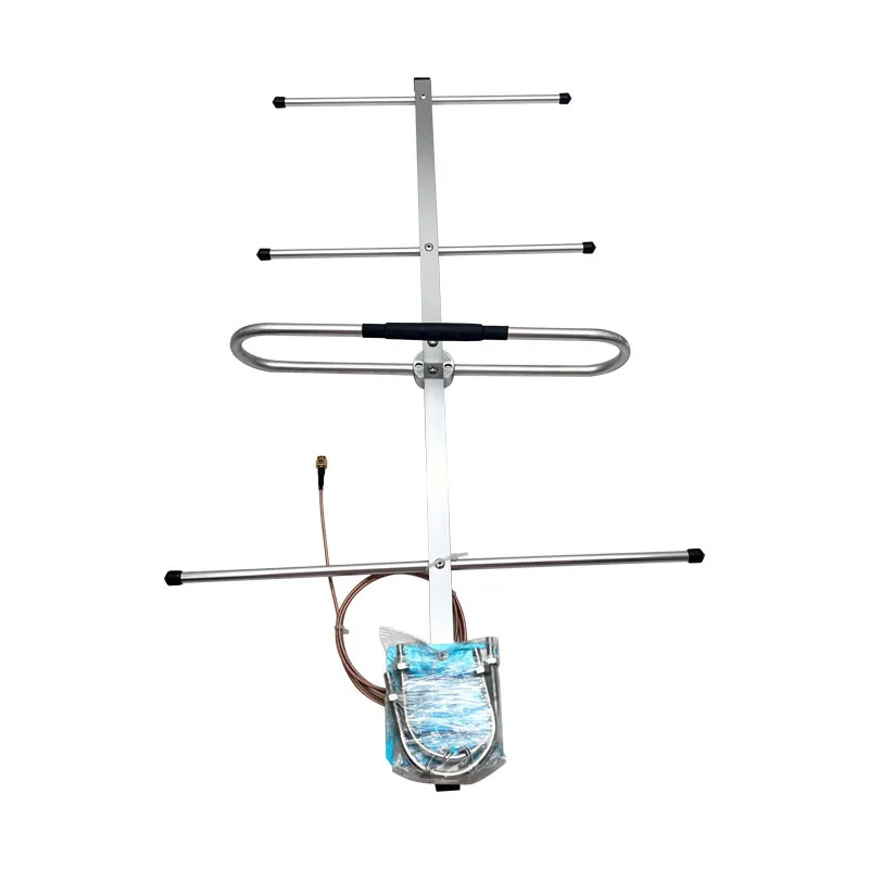 433MHz Outdoor Directional Yagi Antenna 3 Elements 6dBi 1m Cable SMA Male Connector for RF Wireless Data Transmission Projects