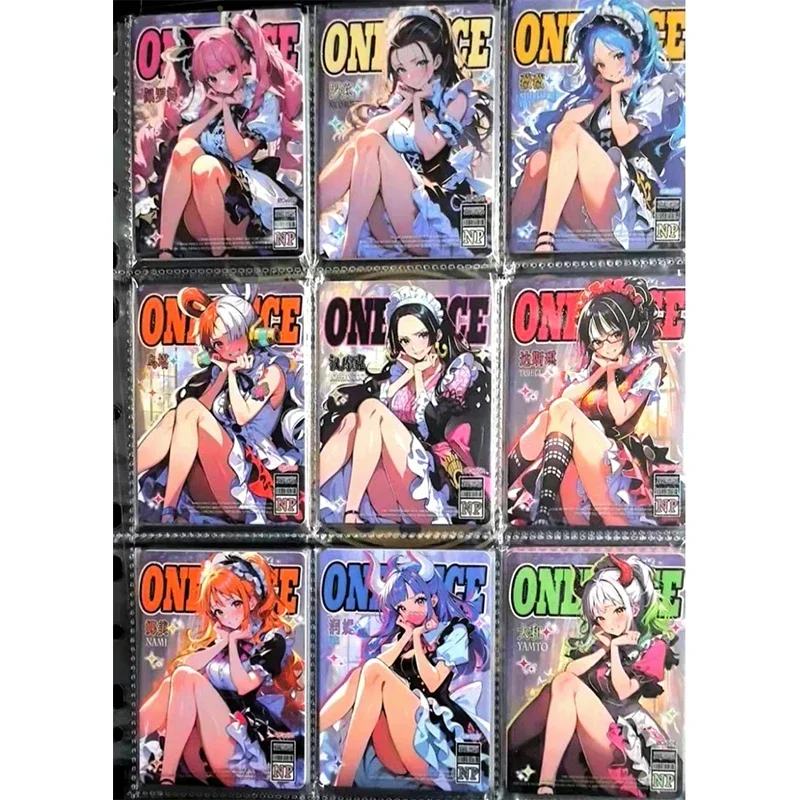 

Anime One Piece NP Set of Cards Hancock Robin Nami Vivi Uta Perona Yamato Tashigi Collection Cards Toys Christmas Birthday Gifts