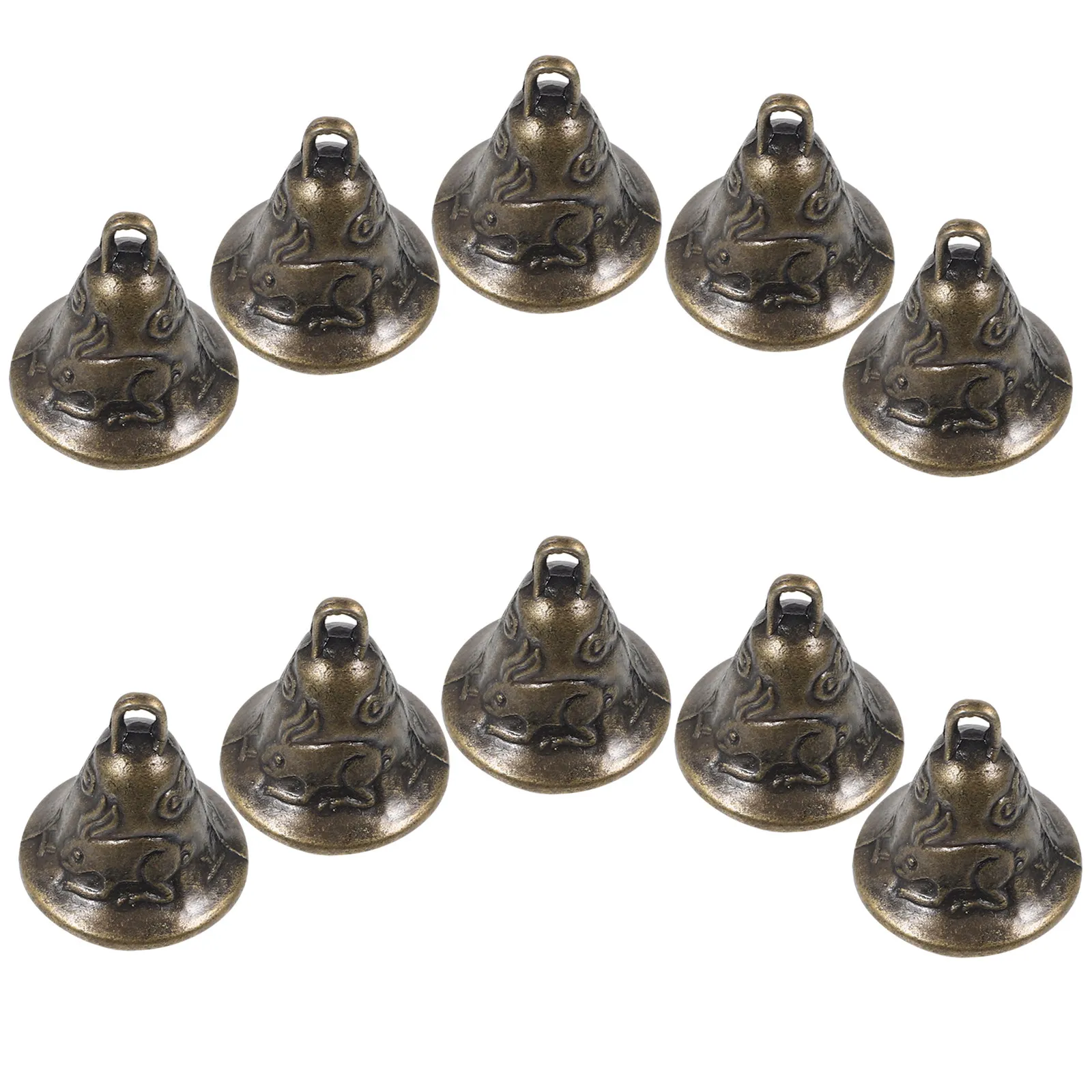 20Pcs Alloy Feng Shui Bells Vintage Retro Wind Chime Accessories Door Bell Hanging Ornament for Home Decor DIY