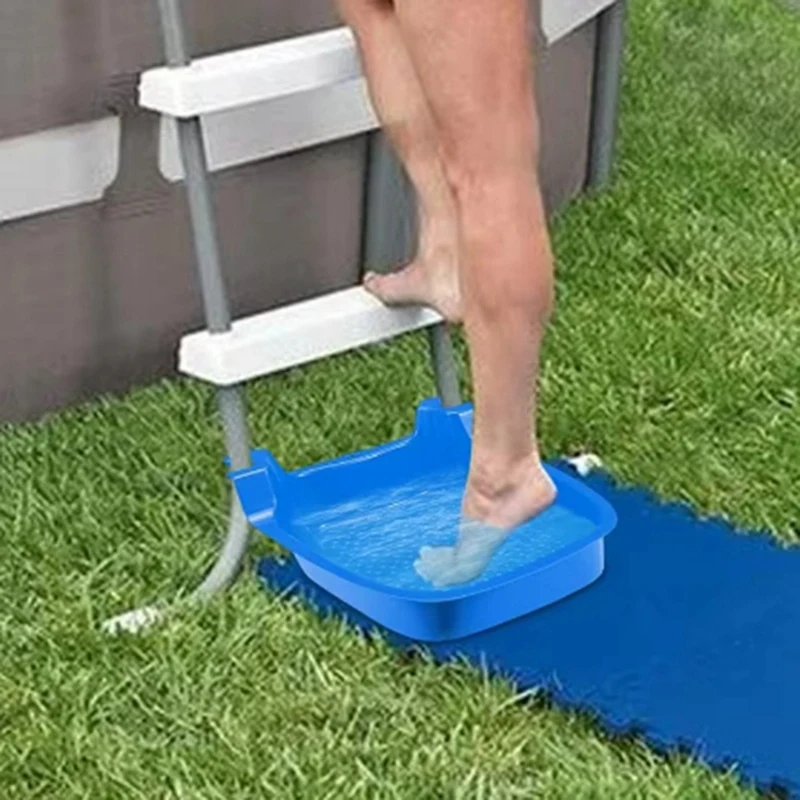 Poolside Foot Bath Non Slip Foot Soak Tray Footbath Basin Installed On Pool Ladder Wash Sand & Dirt Before Entering