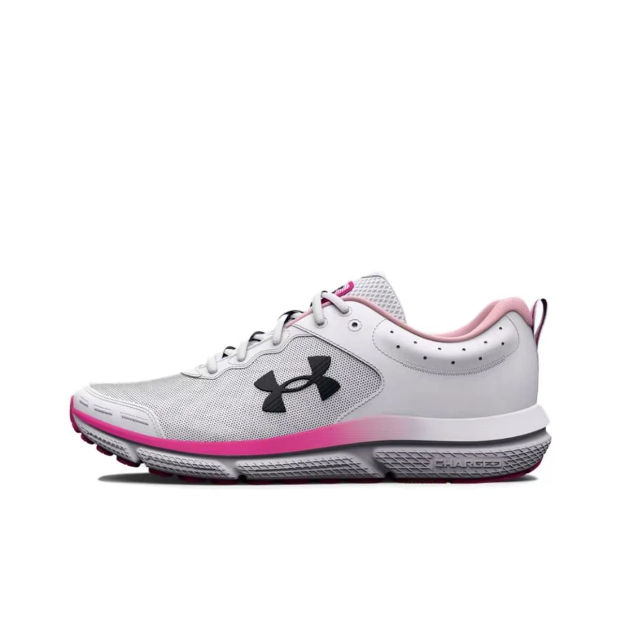Under Armour Charged Assert 10 Women's White Low-Top Outdoor Runners – Stylish Versatile Durable Cushioned Comfort 3026179-102