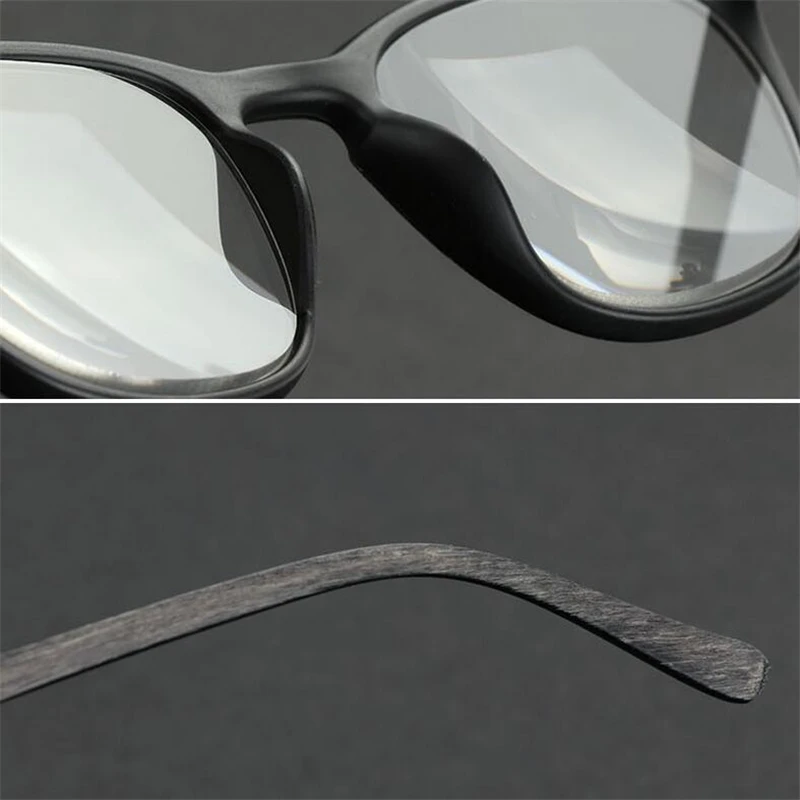Sun Photochromic Lenses Finished Myopia Glasses For Unisex Retro Wood Color Chameleon Nearsighted Eyewear 0 -1.0 -1.5 -To -4.0