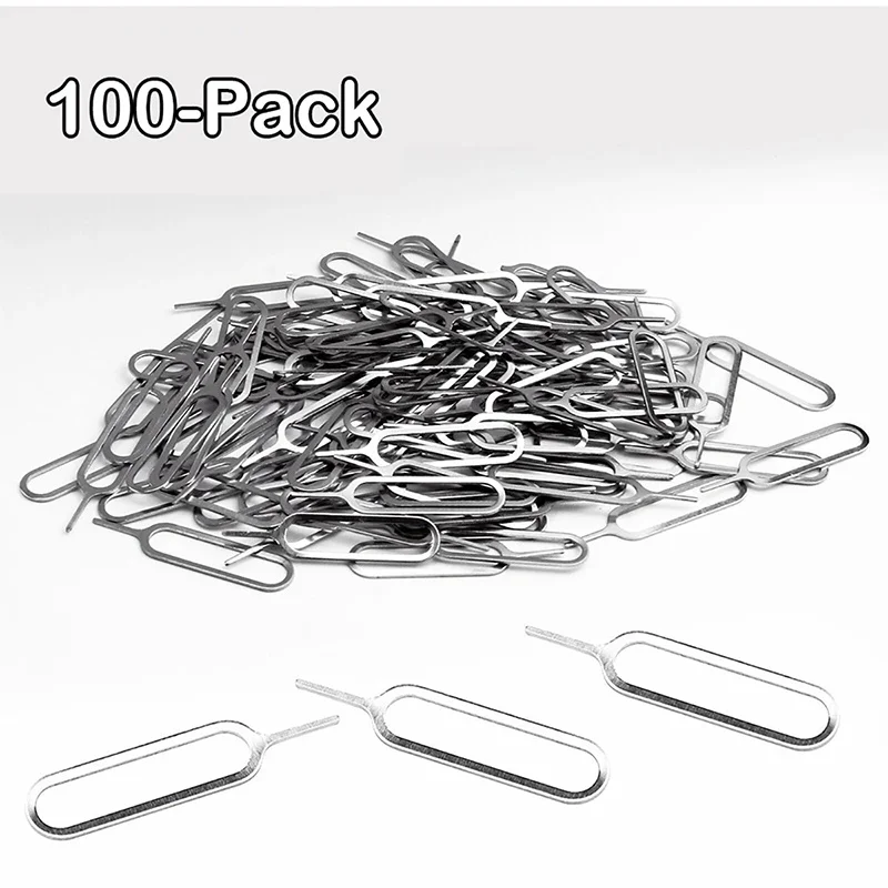 1/50/100 Pcs Universal Anti-Lost Sim Card Pin Open Needle Remover For iPhone Xiaomi Huawei Android Replacement Repair Supplies
