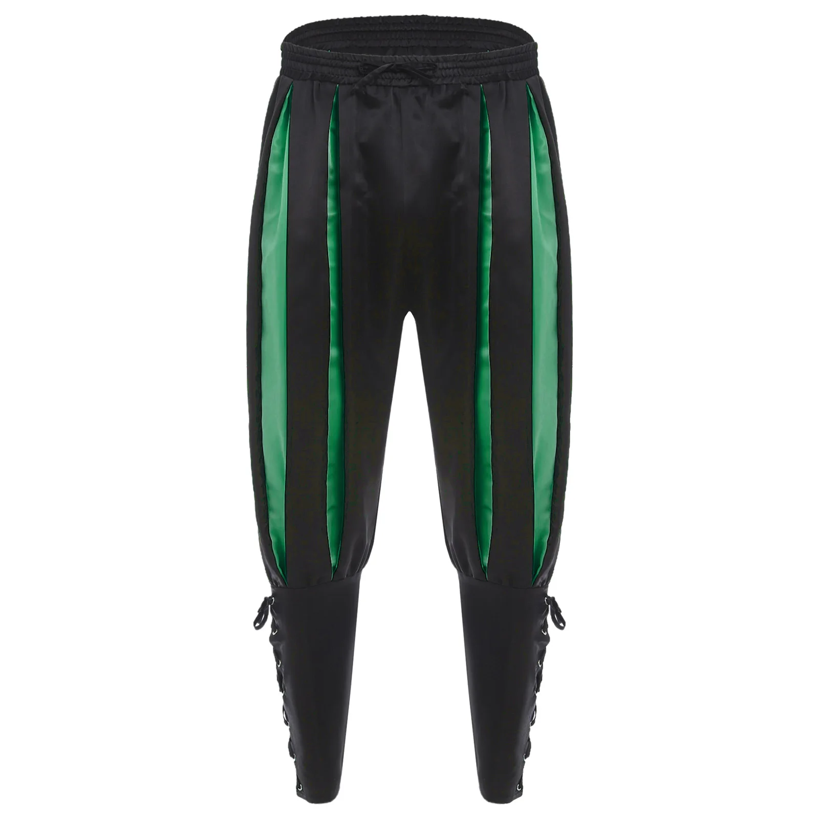 Festival masculino viking navegador pirata harem calças painéis cintura elástica tornozelo com faixas calças renascentistas halloween cosplay calças