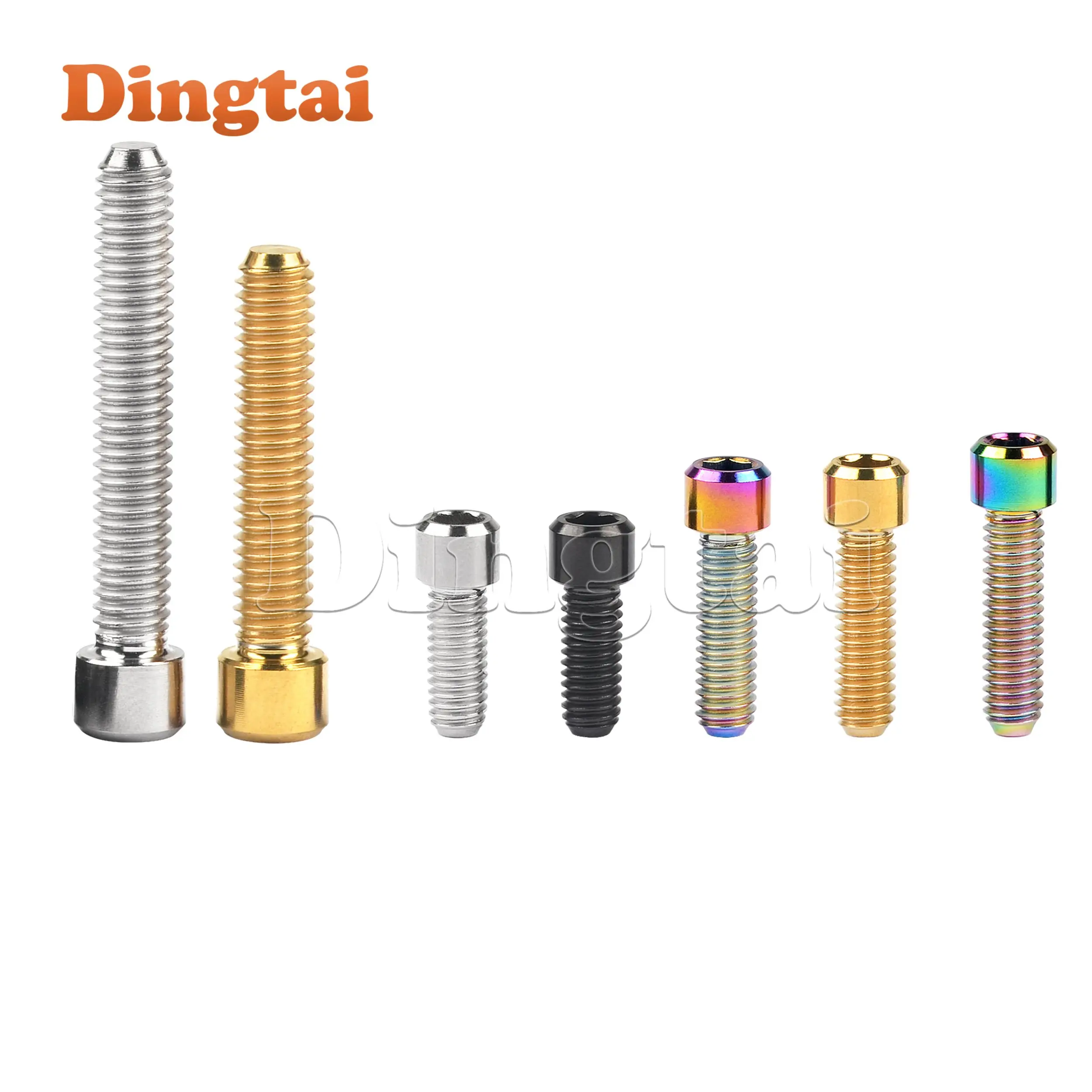 Dingtai Titanium Bolt M4x10/13.5/15/20/25mm  Head Bolt Hexagonal Titanium Screws Fasteners for Bicycle - Image 6
