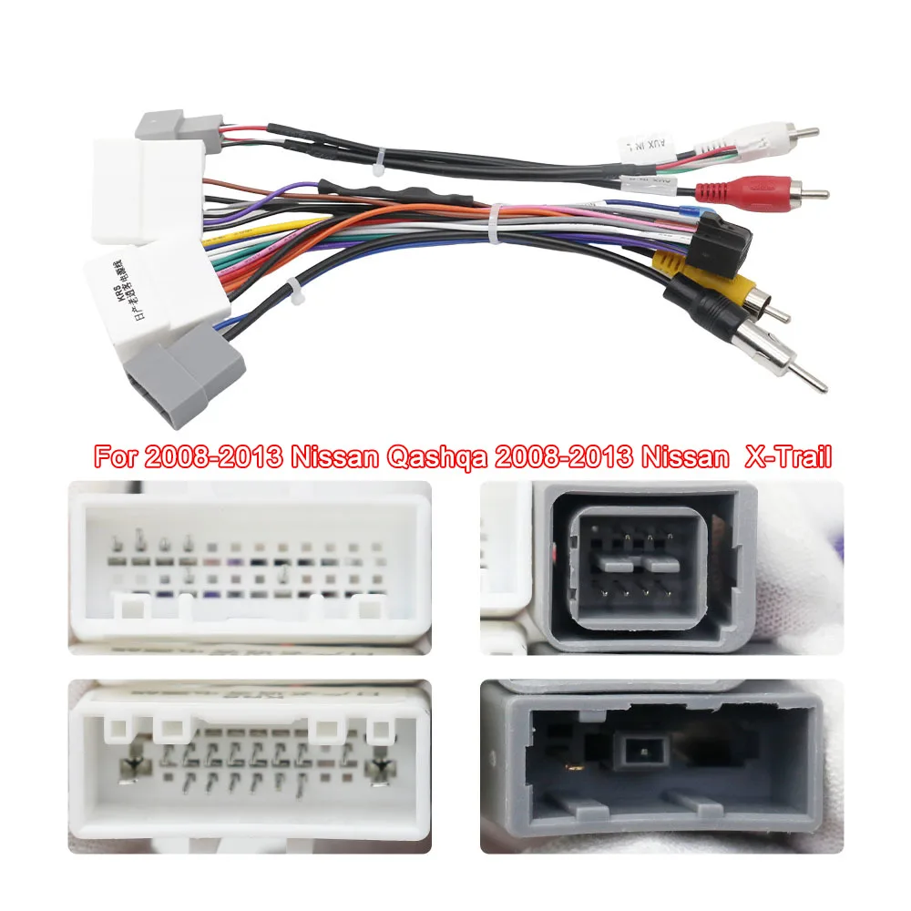 For 2009 Car Android Multimedia Cable Adapter For Nissan Qashqai J10