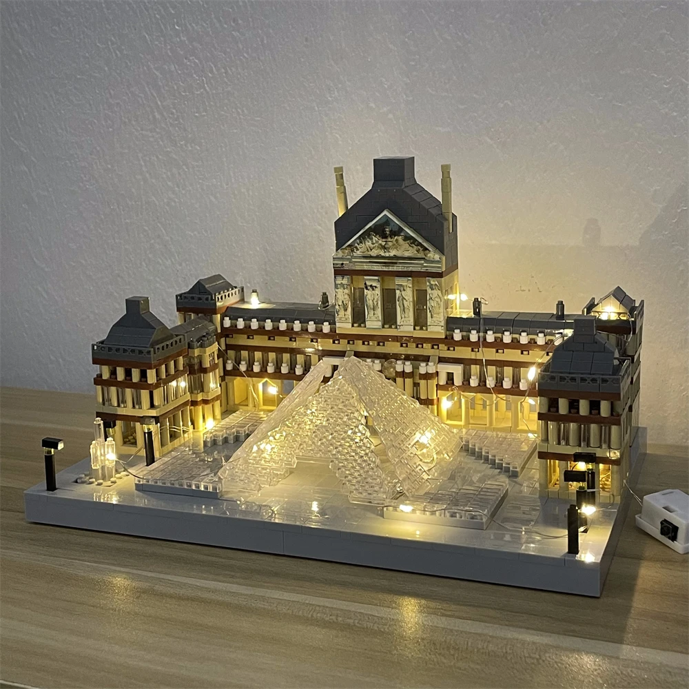 Louvre Museum Micro Mini Building Blocks Set Toy:Cultivates Creativity,Architecture Lover\'s Delight,Fascinating Experience