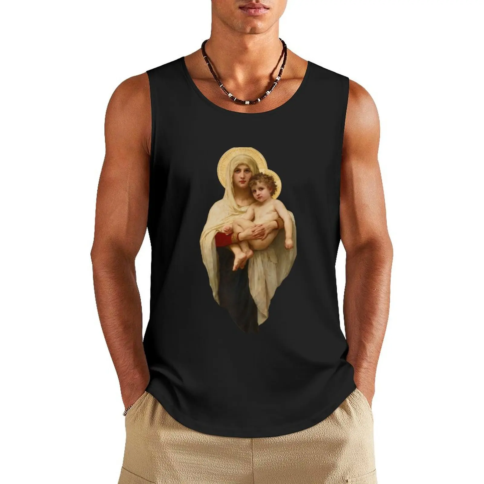 The Madonna of the Roses Tank Top T-shirt male T-shirt sports Japanese t-shirt