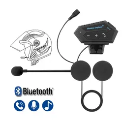 Motorcycle BT 5.0 Helmet Headset Wireless Hands-free Call Kit Stereo Anti-interference Waterproof Music Player Speaker