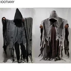 Halloween Unisex Dementor Cosplay Costume Day Of The Dead Gothic Horror Zombie Hooded Cape Carnival Party Stage Dress Up Props