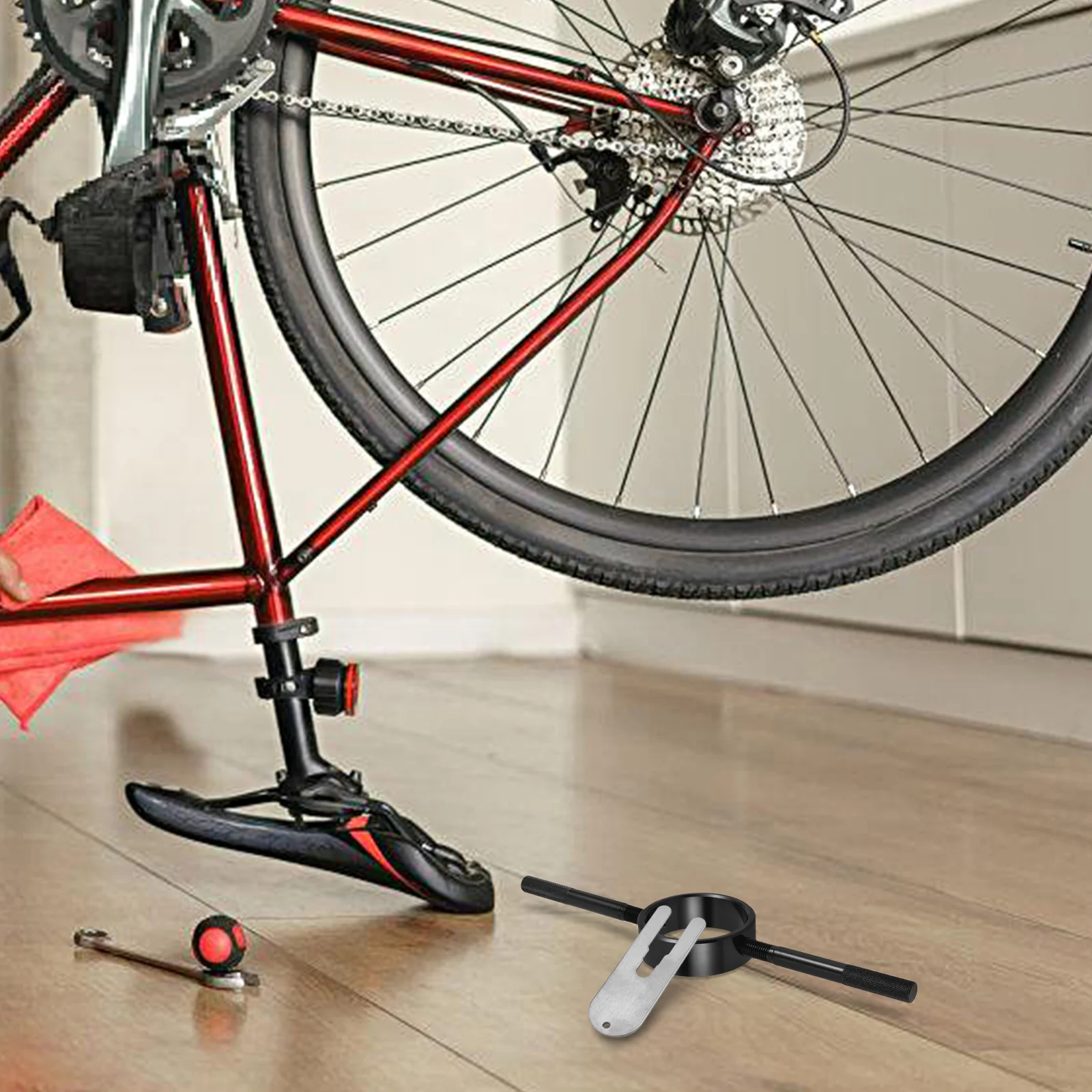 

1 set Spring Compression Tool Kit For Bicycle Forks Replacement Tools Compact Durable Aluminum Alloy Easy To Use