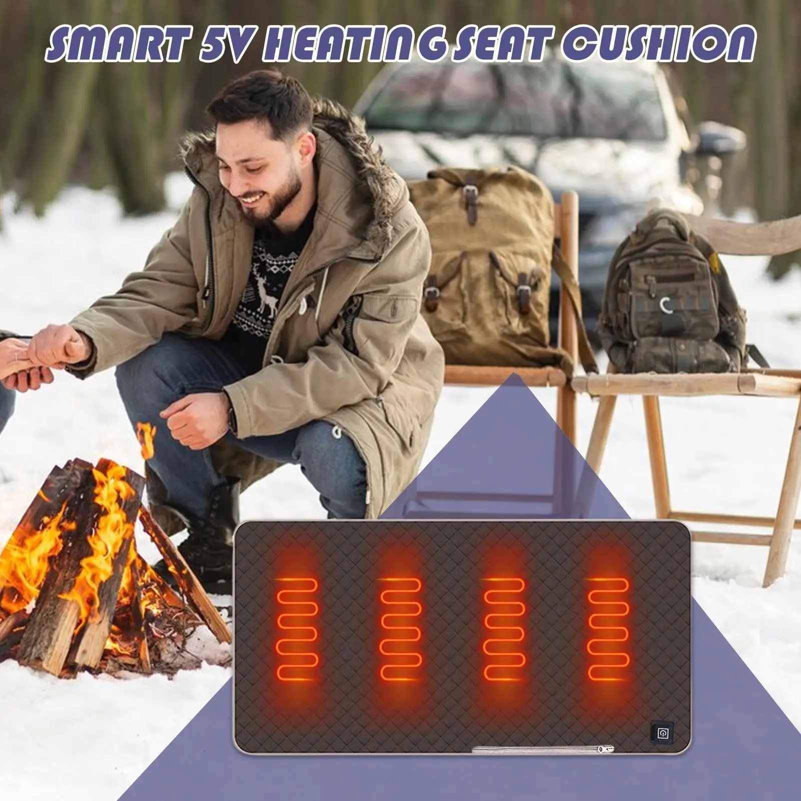 

Heated Seat Covers USB Heated Seat Mat With 3 Heating Levels Soft Warmer Cover For Lumbar Thigh Hip Massage Students Gamers