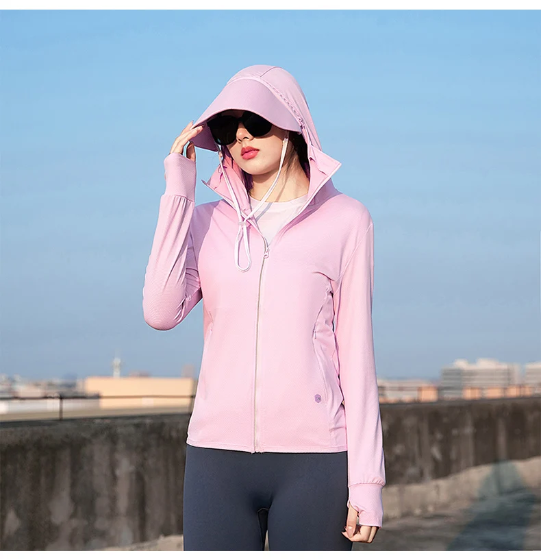  Sommer Dünne Paar Sport Freizeit Sonnenschutz Kleidung Komfortable Hohe Qualität Eis Seide Atmungsaktive Outdoor UV Schutz Mantel – Detail 27