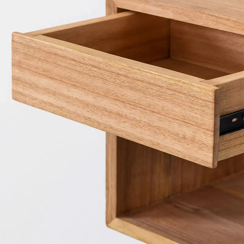 For Solid wood bedside table is now a small bedroom hotel upper wall bedside table wall hanging suspension