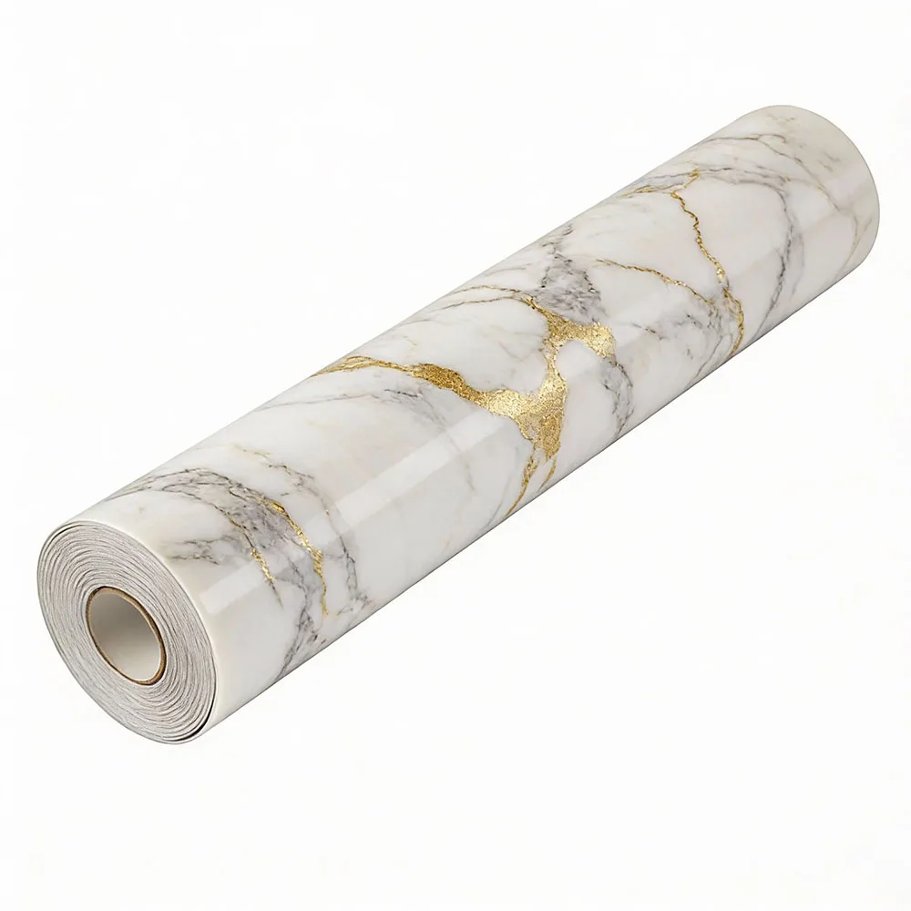 Waterproof Marble Vinyl Self Adhesive Wallpaper Roll