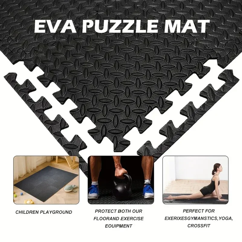 8/16 Pcs Foam Fitness Non Slip Yoga Mat Fitness Floor Tile Protection Pad Fitness Equipment Mat Suitable for Indoor Fitness view 5