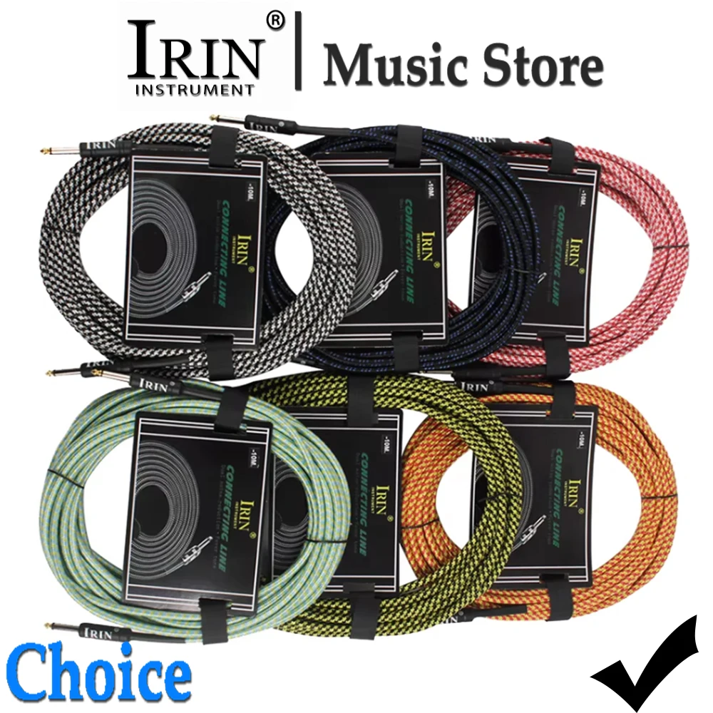 Cavo Audio Irin Spina Da 6,5 Mm Nessun Rumore Cavo Audio Parti Di Strumenti Musicali Per Chitarra Elettrica Basso Cavo Audio 3M/6M/10M-image