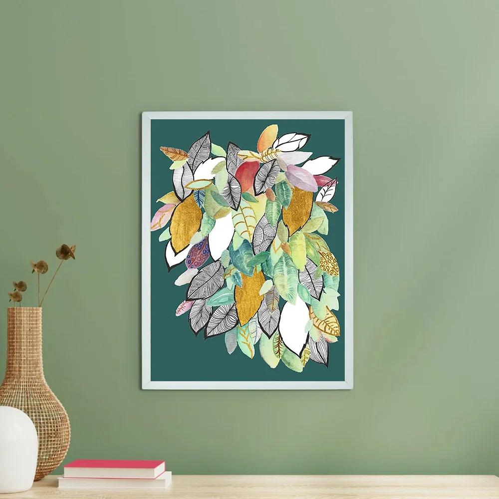 نباتية جدار الفن ورقة طباعة الخضرة ديكور الطبيعة قماش ديكور المنزل الحديث الحد الأدنى الفن غرفة المعيشة ديكور غرفة نوم الفن Botani #6