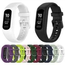Silicone Sports Straps For Garmin Vivosmart 5 Smart Bands Watch Accessories Replacement Metal Buckle Bracelet Band